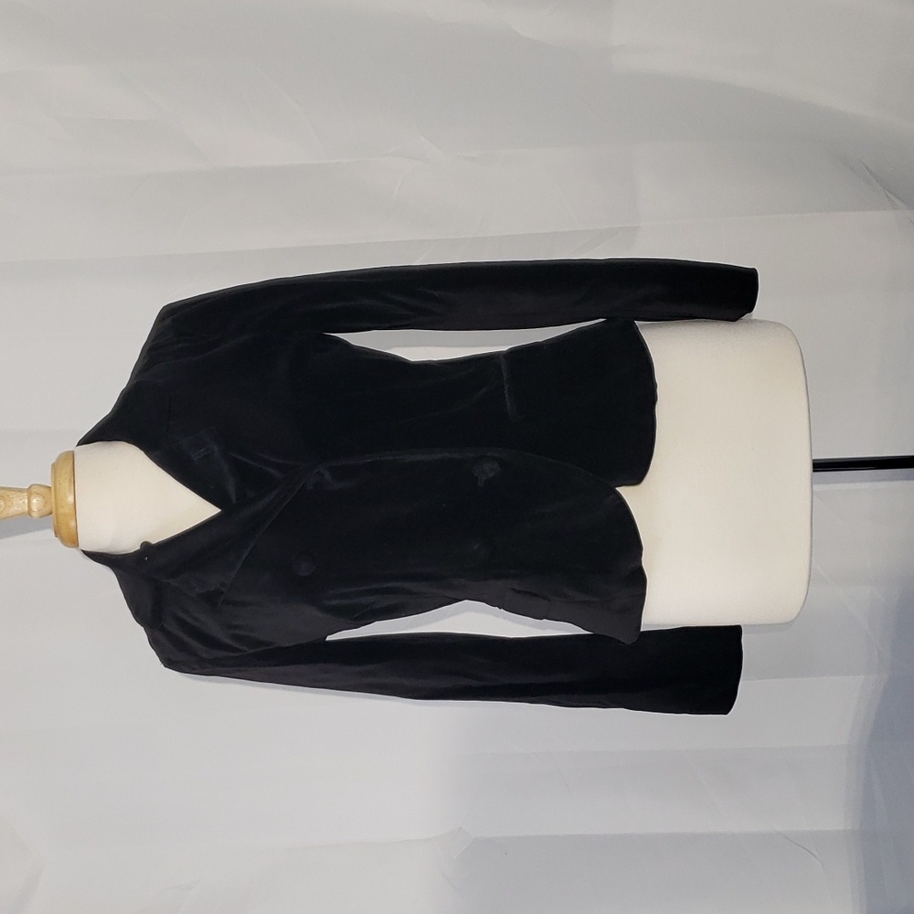 Ralph Lauren velvet double breasted blazer size M. Black.